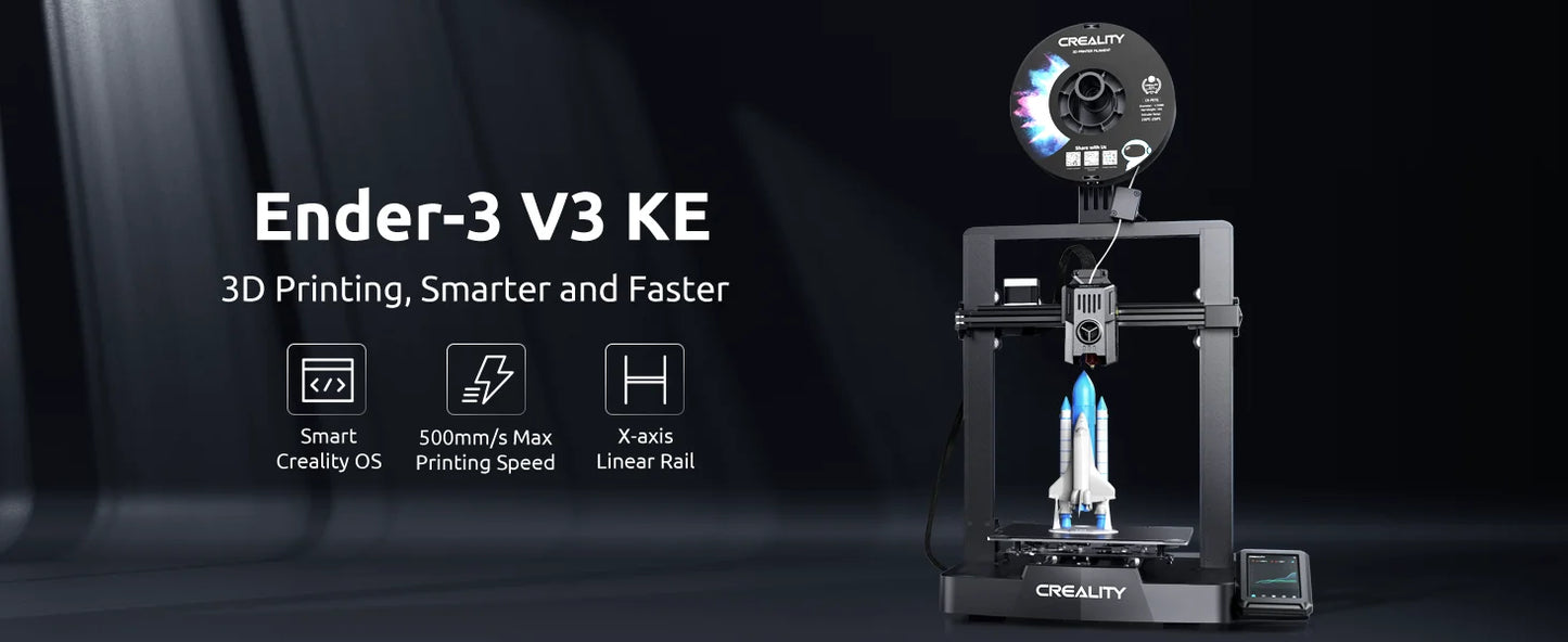 Creality Ender 3 V3 KE 3D Printer, 500mm/s High-Speed Printing, Print Size 8.66*8.66*9.84in, Free shipping from USA