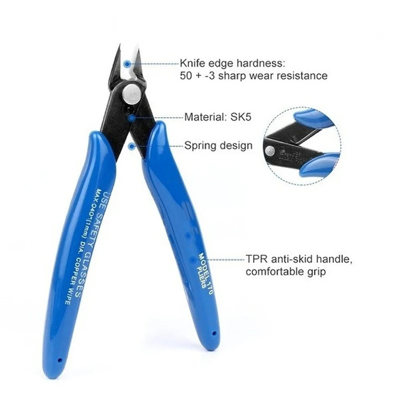 1 PCS Mini Nose Cutting Plier Electrical Wire Cable Cutter  Metal Side Snips Flush Pliers Convenient Durable Tool